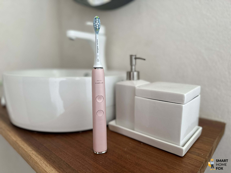 The design of the Sonicare 9000 electric toothbrush.